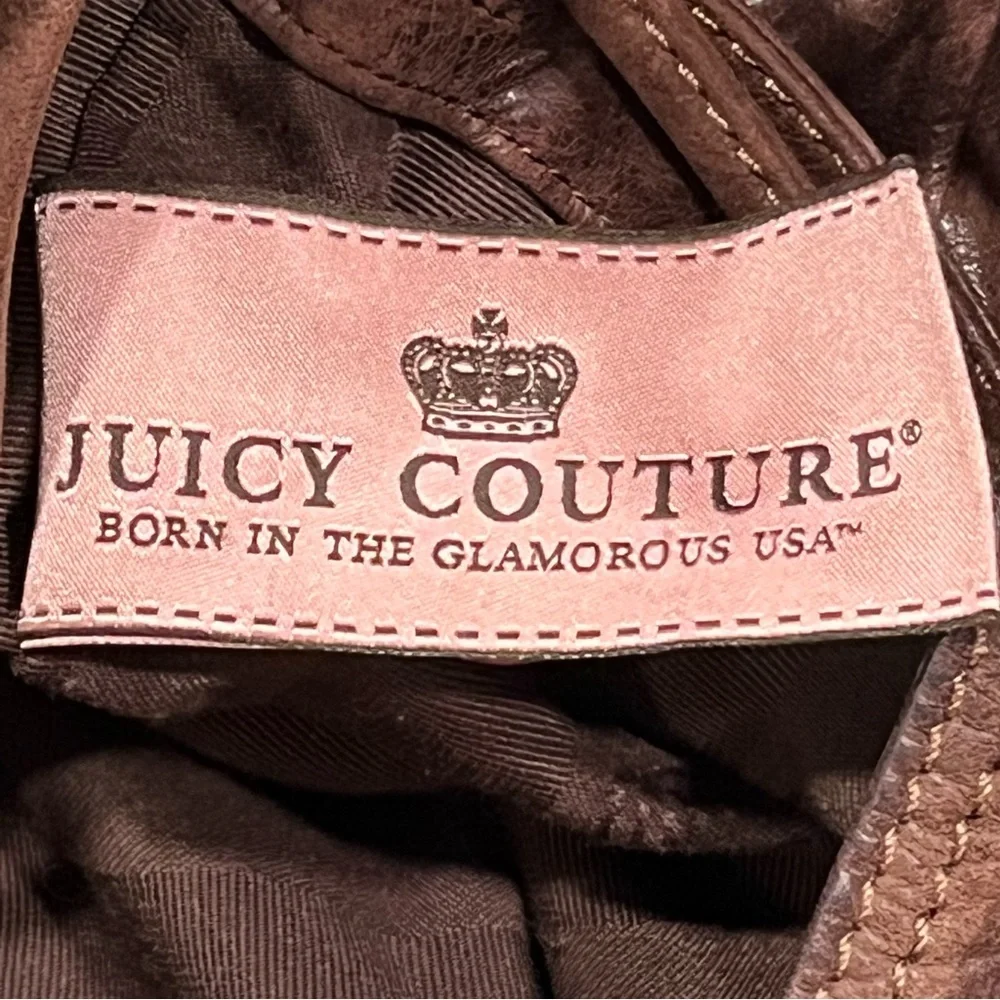Vintage Y2K Juicy Couture Brown Leather Hobo Bag